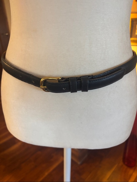 Coach Classic Dark Navy Leather Belt with Brass Buckle - M main image 4